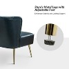 Monica 47" Contemporary Wing back Loveseat for  Living Room and Bedroom Comfy Armless 2-Seater Sofa with Metal Legs | KARAT HOME - 2 of 4