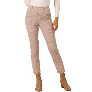 INSPIRE CHIC Women's High Waist Elastic Back Two Slant Pockets Office Work Ankle Pants - 1 of 4