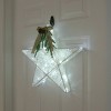 Philips LED White Glitter String Star With Faux Greenery and Velvet Bow Christmas Novelty Silhouette Lights with White color Light Bulb - 2 of 4
