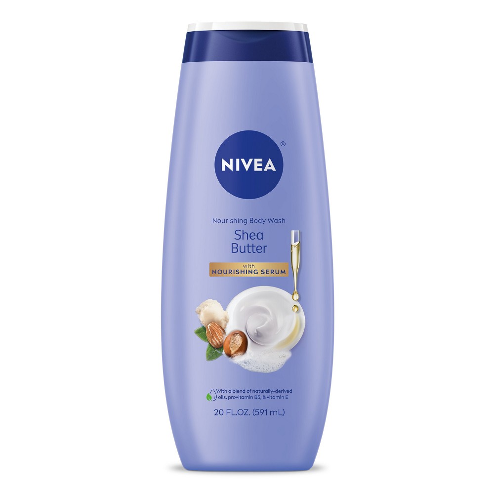 Photos - Shower Gel Nivea Shea Butter Nourishing Body Wash for Dry Skin - 20 fl oz 