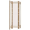 vidaXL Folding 3-Panel Room Divider 47.2" Bamboo and Canvas - 2 of 4