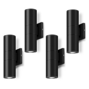 DAKAFUL Modern Cylinder Outdoor Wall Light, Waterproof Aluminum Up Down Light,12W Max 120V Exterior Lighting for Porch Patio - 1 of 4