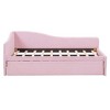 Twin Size L-Shaped Upholstered Daybed with Pop Up Trundle - 3 of 4