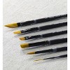 Creative Mark Beste Finest Golden Taklon Paint Brushes- Assorted Script Liner Brush Set of 5- Multi-Diameter Natural Bristle Watercolor Brush- Short - image 3 of 4