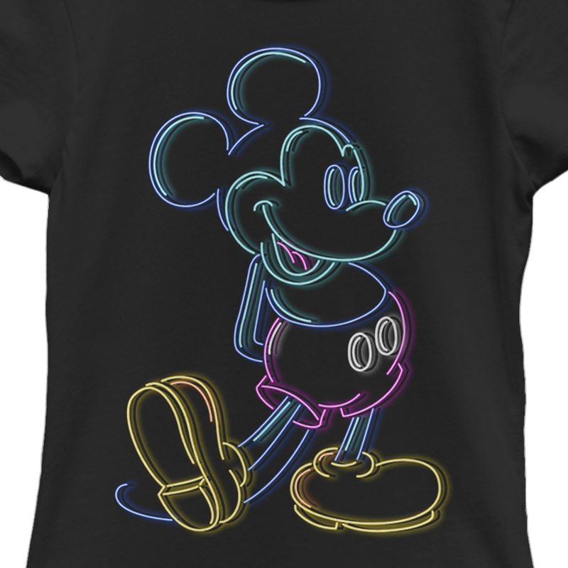 Girl's Disney Neon Mickey T-Shirt, 2 of 5
