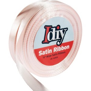 iDIY Satin Ribbon (1/2", 50 Yards) No wire, Arts & Crafts, Gift Wrapping, Baskets, Sewing Projects, Party Decor, Hair Bows & Baby Showers - Baby Pink - 1 of 4
