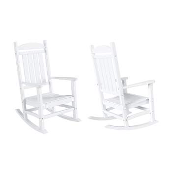 WestinTrends All-Weather Outdoor Patio Poly Classic Porch Rocking Chair (Set of 2)