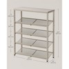 5 - Tier Freestanding Industrial Shoe Rack for Entryway - Adjustable with Storage Shelves & Spacious Top - 4 of 4