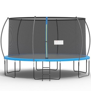 FDW 8/10/12/14FT Trampoline with Enclosure Net Outdoor Jump Rectangle Trampoline - ASTM Approved-Combo Bounce Exercise Trampoline - 1 of 4