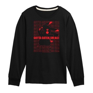Boys' - Pokémon - Catch Em All Thank You Long Sleeve Graphic T-Shirt - 1 of 4