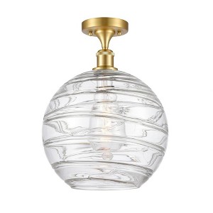 Athens Deco Swirl - 1 Light Semi-Flush Mount In Industrial Style-17 Inches Tall and 12 Inches Wide - 1 of 1