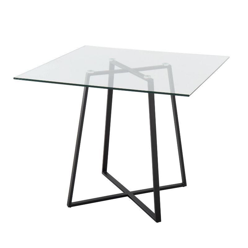36" Cosmo Square Dining Table Glass - LumiSource, 4 of 10
