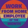 Women's Design By Humans Home office - employee of the month By RandomDudeArt Racerback Tank Top - 2 of 3
