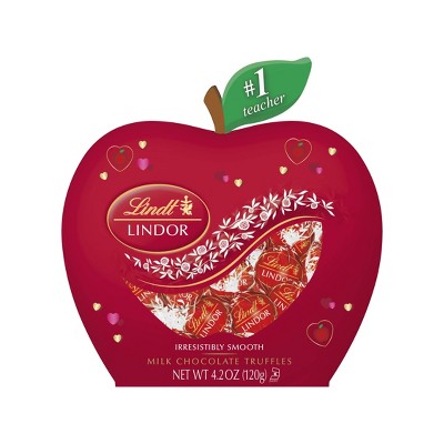 Lindt Lindor Valentine's Teacher Box Milk Chocolate Truffles - 4.2oz