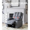 Oversized Electric Recliner Chair with Massage & Heat - 360° Swivel Rocker Power Recliner, Extra Wide 27" Recliner Chair with 1.5X Sponge - 3 of 4