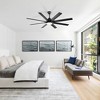 Gulches Modern 52-Inch Smart Ceiling Fan With Light 6 Wind Speed With 8 Black ABS Blades Voice Remote Fan For Bedroom etc - 2 of 4