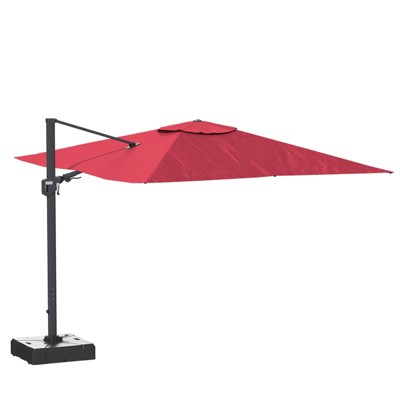 CASAINC 11 FT Square Cantilever Umbrella with Base