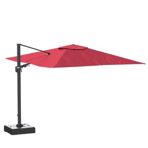 CASAINC 11 FT Square Cantilever Umbrella with Base - 1 of 2