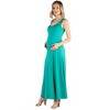 Maternity Slim fit A-Line Sleeveless Maxi Dress - 24seven Comfort Apparel™ - 2 of 4