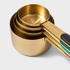 4pc Metal Measuring Cup Set Gold - Tabitha Brown for Target: Stainless Steel, Dishwasher-Safe, Tabitha Brown Collection - 3 of 3