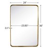 TEHOME Arthers Rectangular Stainless Steel Framed Pivoting Wall Mounted Bathroom Vanity Mirror - 4 of 4