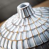 Sullivans Gold Brushed Mod Pattern Vase 6.5"H White - 2 of 4
