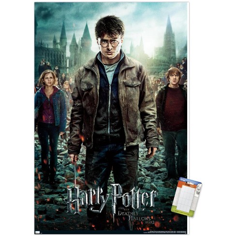 Trends International Harry Potter and the Deathly Hallows: Part 2 - One  Sheet Unframed Wall Poster Print White Mounts Bundle 22.375 x 34
