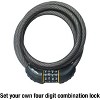 Lock Cable Lock, Set Your Own Combination Bike Lock, 6 ft. Long, Black, 8122D - 4 of 4