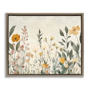 Stupell Industries Shades Of Yellow Flowers Floating Frame Canvas Art - 1 of 4