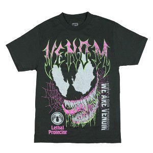 Seven Times Six Marvel We Are Venom Men’s Graphic T-Shirt Lethal Protector Neon Print Tee - 1 of 4