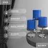 3x3 Pillar Candles Set of 3 - Rustic Unscented No Drip Blue Candles for Home Decor, Weddings, Centerpieces - 3 of 4