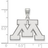 Black Bow Jewelry 10k White Gold Minnesota Golden Gophers NCAA Medium Pendant - 2 of 3