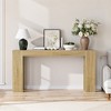 CIPACHO 62.99" Extra-Long Oak Console Table - Farmhouse Sofa Entryway Table for Narrow Spaces (Living Room/Hallway/Foyer) - 3 of 4