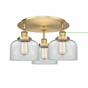 Bell - 3 Light Flush Mount In Art Deco Style-9.25 Inches Tall and 19.75 Inches Wide - 1 of 1