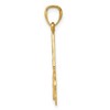 Black Bow Jewelry 14k Yellow Gold Diamond Cut Hummingbird Pendant, 13mm (1/2 inch) - 2 of 4