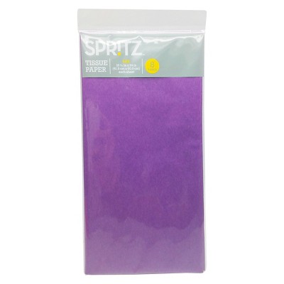 8ct Tissue Paper Purple - Spritz™: Gift Bag Accessory, Solid Fall Pattern, 16.5" x 24"