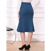 INSPIRE CHIC Women's Mermaid High Waist Business Elegant Casual Midi Ruffle Hem Pencil Skirt - 3 of 4