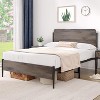 Bed Frame - Industrial Wooden Platform Base with Headboard and Footboard, Easy Assembly, Strong Bearing Capacity - 3 of 4