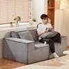 VEVOR Loveseat Sofa, 63-Inch 2-Seats Couch for Living Room, Modern Small Corduroy Couch with Pocket Springs, Soft Cushions, Gray - 2 of 4