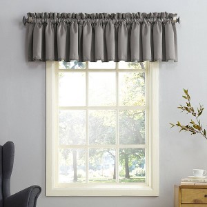 54"x18" Sun Zero Room Darkening Seymour Rod Pocket Curtain Valance - 1 of 4