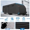 Unique Bargains 210D Oxford Waterproof Windproof Travel RV Trailer Cover With Storage Bag - 3 of 4