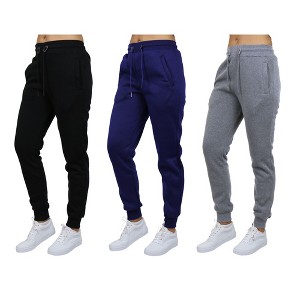 Blue Ice Women's Loose Fit  Heavyweight Classic Fleece Jogger Sweatpants- 3 Pack - 1 of 1