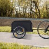 Aosom Bicycle Cargo Trailer, Two-Wheel Bike Luggage Wagon Trailer with Removable Cover, Red - 2 of 4