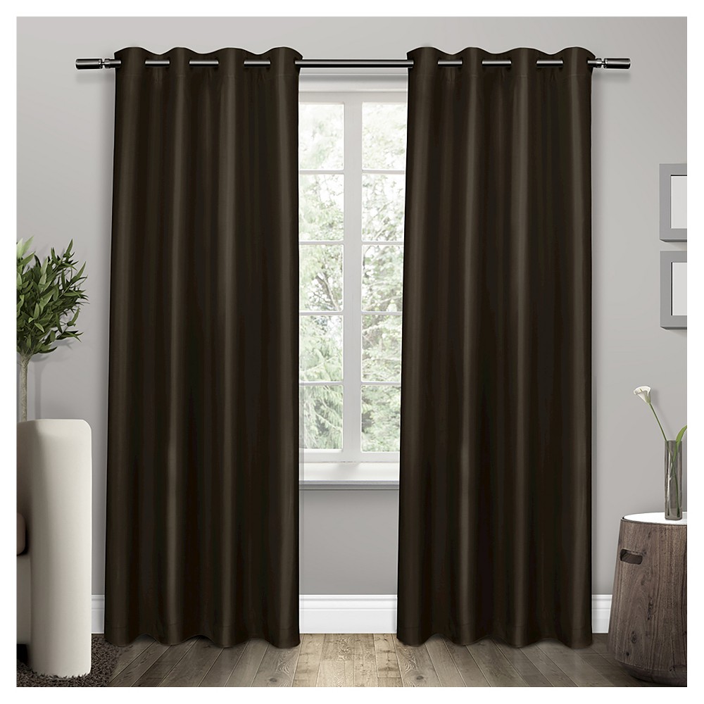 UPC 642472004010 product image for Exclusive Home Shantung Curtain Panels - Set of 2 Panels - Espresso - 54