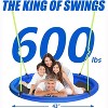 43" Tree Swing 600LB Weight Capacity - Outdoor Waterproof Flying Saucer Swing with Hanging carabiners - 3 of 4