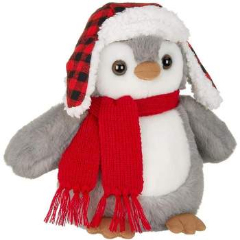  Aoriher Christmas Snow Blanket Roll and Cute Penguin Flurry  Plush Stuffed Toy Doll, 6 Inch Mini Winter Penguins 47 x 13 Inch Artificial  Fake Snow Carpet for Xmas Gift Boys and