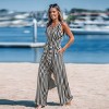Women's Elegant V-Neck Tie-Front Wide Leg Jumpsuit -Cupshe - 2 of 4