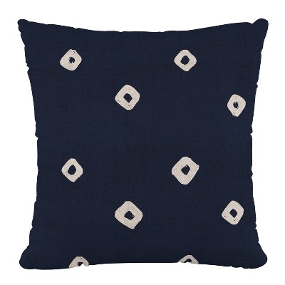 18"x18" Skyline Furniture Square Outdoor Throw Pillow Tamara Blue: Geometric Pattern, Zipper Closure