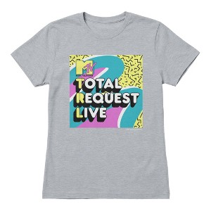 MTV Women's Square T-Shirt - Sport Grey - XX Large : Target