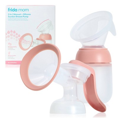 Frida Mom 2-in-1 Manual + Silicone Suction Breast Pump - 5oz